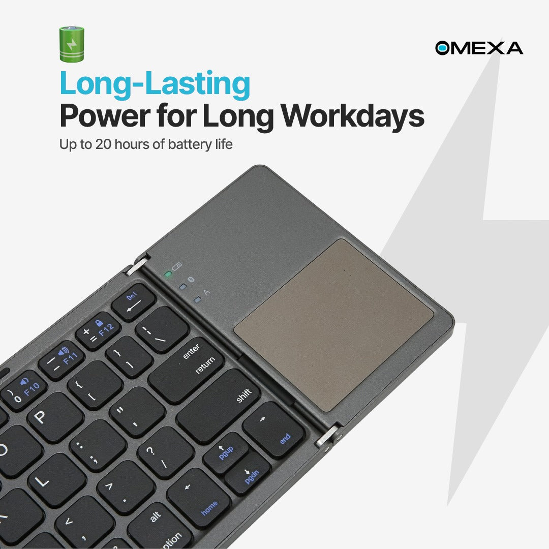 Omexa™  FoldLite Folding Wireless Keyboard